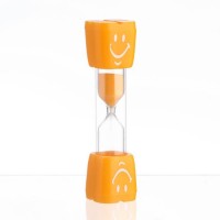 Песочные часы "Смайл" на 3 минуты, 9 х 2.3 см, оранжевые: 