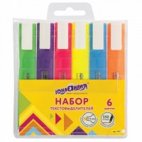 Набор текстовыделителей ЮНЛАНДИЯ 6 шт., АССОРТИ, "COLORSTAR", линия 1-4 мм, 151709: Цвет: Текстовыделители ЮНЛАНДИЯ "COLORSTAR" предназначены для выделения текста на бумаге любого типа.
: ЮНЛАНДИЯ
: Китай
: Канцтовары
: Письменные и чертежные принадлежности
: Маркеры и текстовыделители
: Текстовыделители
В наборе шесть неоновых цвета: желтый, зеленый, розовый, голубой, фиолетовый и оранжевый. Плоская форма корпуса, диаметр которого 18 мм. Неоновый цвет позволяет ярко выделить важное в тексте. Скошенный наконечник имеет толщину линии письма от 1 до 4 мм, что обеспечивает удобство при работе с текстом, напечатанным мелким шрифтом, или таблицами. Благодаря особой водной основе чернил текстовыделитель не высыхает без колпачка в течение 8 часов. Текстовыделитель обладает экономным расходом чернил, при этом длина линии письма достигает 350 метров. Чернила быстро впитываются и тем самым предотвращают размазывание в процессе использования. Светоустойчивые чернила не выцветают даже на открытом солнце. Цвет колпачка и корпуса соответствует цвету чернил.