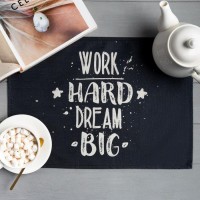 Салфетка на стол Доляна Work hard dream big, 30х45 см, полиэстер 100%: 