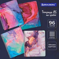 Тетрадь А5, 96 л., BRAUBERG, гребень, клетка, обложка картон, "Мрамор" (микс в спайке), 404422: Цвет: Удобная, практичная тетрадь BRAUBERG незаменима для школьников средних и старших классов, студентов и офисных сотрудников. Отлично подходит для записей большого объема.
: BRAUBERG
: Россия
12