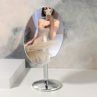 Зеркало настольное «Овал», зеркальная поверхность 14,5 ? 19,5 см, цвет серебристый: 