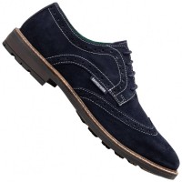 Lambretta Carlo Brogue Men Leather Business Shoes navy: Цвет: Brand: Lambretta Upper material: leather (suede) Inner material: synthetic Sole: rubber Closure: lacing Brand logo as a flag emblem and on the sole Upper made of high-quality, soft suede Low-Top, leg ends below the ankle Heel height: about 3 cm classic brogue pattern Reinforced heel area for better grip non-slip, non-slip outsole including a spare shoelace in blue color pleasant wearing comfort NEW, in box &amp; original packaging
https://www.sportspar.com/lambretta-carlo-brogue-men-leather-business-shoes-navy
