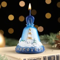 Свеча декоративная "Колокольчик Рождественский", малая, 6х6х7 см: 