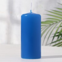 Свеча - цилиндр, 5х11,5 см, 25 ч, 175 г, синяя: 