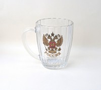 Кружка для пива 500мл, герб России: 