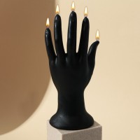 Свеча интерьерная "Женская рука",черная,225*85 мм: 
