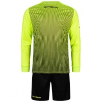 Givova Kit Manchester Goalkeeper Kit 2-piece KITP008-1910: Цвет: Brand: Givova Material: 100% polyester Brand logo over the middle of the chest, both sleeves and the right pant leg Round neckline padded elbow and hip area elastic, ribbed cuffs breathable material elastic waistband with drawstring Long-sleeved comfortable to wear NEW, with label &amp; original packaging
https://www.sportspar.com/givova-kit-manchester-goalkeeper-kit-2-piece-kitp008-1910