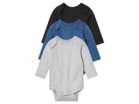 Baby Bodys, 3 St?ck, reine Baumwolle, langarm: 