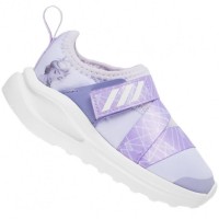 adidas x FROZEN FortaRun Baby / Kids Sneakers FV4262: Цвет: Brand: adidas Collaboration with Disney (Frozen) Upper: textile, synthetic Inner material: textile Sole: rubber hook-and-loop fastener, an elastic strap Brand logo at the toe of the shoe Features a large Elsa graphic from Disney's Frozen 2 on the heel and inside classic adidas stripes on the closure adifit – removable insole with marking to choose the right size low sheep padded entry Upper material with shiny elements a pull tab at the heel declared as factory seconds but without M tag pleasant wearing comfort NEW, with box &amp; original packaging
https://www.sportspar.com/adidas-x-frozen-fortarun-baby/kids-sneakers-fv4262