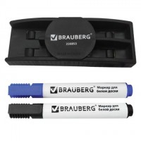 Набор для магнитно-маркерной доски (магнитный стиратель, 2 маркера 5 мм: черный, синий), BRAUBERG, 236853: Цвет: Набор принадлежностей для магнитно-маркерной доски BRAUBERG предназначен для офиса и дома.
: BRAUBERG
: Китай
4