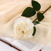 Цветы искусственные "Роза эстетик" 10х49 см, белый: 