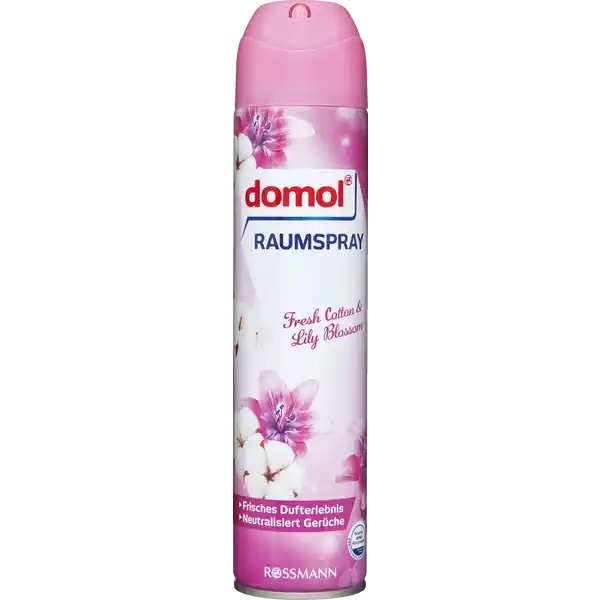 domol Raumspray Fresh Cotton & Lily Blossom: Цвет: Produktbeschreibung und details Freuen Sie sich auf einen frischen Duft in Ihrem Zuhause Das domol Raumspray Fresh Cotton ampamp Lily Blossom entfernt schnell und wirkungsvoll unangenehme Gerche Die blumige Duftkomposition sorgt dabei fr eine angenehme Wohlfhlatmosphre im ganzen Raum frisches Dufterlebnis neutralisiert Gerche Rezeptur ohne Mikroplastik Kontaktdaten Dirk Rossmann GmbH Isernhgener Strae   Burgwedel wwwrossmannde      UrsprungslandHerkunftsort EU Testurteile Qualittssiegel ampamp Verbandszeichen Anwendung und Gebrauch Dose vor Gebrauch gut schtteln Nach oben in die Mitte des Raumes sprhen Nicht direkt auf Textilien Polster oder Vorhnge richten Gebrauch Aufbewahrung und Verwendung Aufbewahrungs und Verwendungsbedingungen Vor Sonnenbestrahlung schtzen und nicht Temperaturen ber CF aussetzen Inhaltsstoffe Enthlt  und darber aliphatische Kohlenwasserstoffe Unter  nichtionische Tenside Enthlt Duftstoffe Linalool Warnhinweise und wichtige Hinweise Warnhinweise GEFAHR Extrem entzndbares Aerosol Behlter steht unter Druck Kann bei Erwrmung bersten Ist rztlicher Rat erforderlich Verpackung oder Kennzeichnungsetikett bereithalten Darf nicht in die Hnde von Kindern gelangen Von Hitze heien Oberflchen Funken offenen Flammen sowie anderen Zndquellenarten fernhalten Nicht rauchen Nicht gegen offene Flamme oder andere Zndquelle sprhen Nicht durchstechen oder verbrennen auch nicht nach Gebrauch Aerosol nicht einatmen Vor Sonnenbestrahlung schtzen und nicht Temperaturen ber CF aussetzen Enthlt  und darber aliphatische Kohlenwasserstoffe Unter  nichtionische Tenside Enthlt Duftstoffe Linalool Nur vllig restentleerte Behlter der Wertstoffsammlung zufhren Personen die auf Duftstoffe empfindlich reagieren sollten dieses Prdoukt mit Vorsicht verwenden Raumdfte sind kein Ersatz fr gute Haushaltshygiene
https://www.rossmann.de/de/haushalt-domol-raumspray-fresh-cotton-und-lily-blossom/p/4305615946221