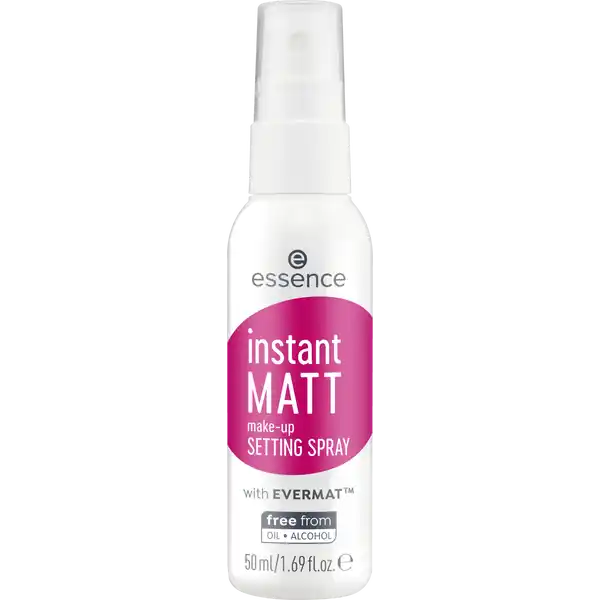 essence Instant Matt Make-Up Setting Spray: Цвет: https://www.rossmann.de/de/make-up-essence-instant-matt-make-up-setting-spray/p/4251232220162
Produktbeschreibung und details ultraleichtes transparentes Spray legt sich wie ein schtzender mattierender Schleier ber das MakeUp fixiert das MakeUp fr einen lngeren Halt Kontaktdaten cosnova GmbH D Frankfurt wwwessenceeu UrsprungslandHerkunftsort Deutschland Anwendung und Gebrauch Das Spray kurz schtteln und aus ca  cm Entfernung gleichmig auf das Gesicht sprhen Inhaltsstoffe AQUA WATER PROPYLENE GLYCOL BUTYLENE GLYCOL ENANTIA CHLORANTHA BARK EXTRACT ETHYLHEXYLGLYCERIN OLEANOLIC ACID PHENOXYETHANOL Warnhinweise und wichtige Hinweise Warnhinweise Augen und Mund geschlossen halten Sollte das Spray aus Versehen in die Augen gelangen bitte grndlich mit Wasser aussplen