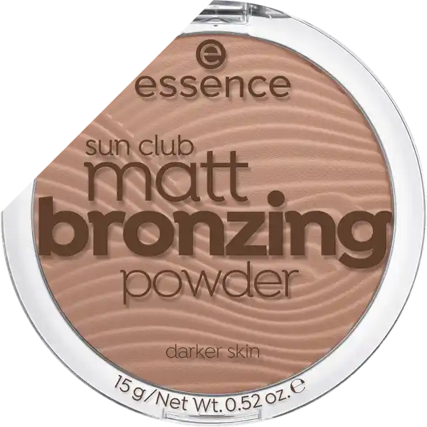 essence sun club matt bronzing powder 02: Цвет: https://www.rossmann.de/de/make-up-essence-sun-club-matt-bronzing-powder-02/p/4250035258648
Produktbeschreibung und details Ein natrlicher Teint wie von der Sommersonne geksst Der groe Bronzer zaubert einen unwiderstehlich natrlich gebrunten Teint und bietet gleichzeitig eine schne Mattierung fr Gesicht und Dekollet Passend fr den helleren und dunkleren Hauttyp UrsprungslandHerkunftsort Polen Anwendung und Gebrauch Bronzing Powder verleiht im Handumdrehen einen sonnengekssten Teint einfach mit einem Bronzer Brush etwas Puder auf den Nasenrcken und direkt auf die Wangenknochen auftragen Inhaltsstoffe TALC MICA CAPRYLICCAPRIC TRIGLYCERIDE MAGNESIUM STEARATE MACADAMIA INTEGRIFOLIATETRAPHYLLA SEED OIL RICINUS COMMUNIS CASTOR SEED OIL KAOLIN TOCOPHEROL HELIANTHUS ANNUUS SUNFLOWER SEED OIL pANISIC ACID GLYCERYL CAPRYLATE MAGNESIUM OXIDE ALUMINA AROMA FLAVOR CI  ULTRAMARINES CI  IRON OXIDES CI  IRON OXIDES CI  IRON OXIDES