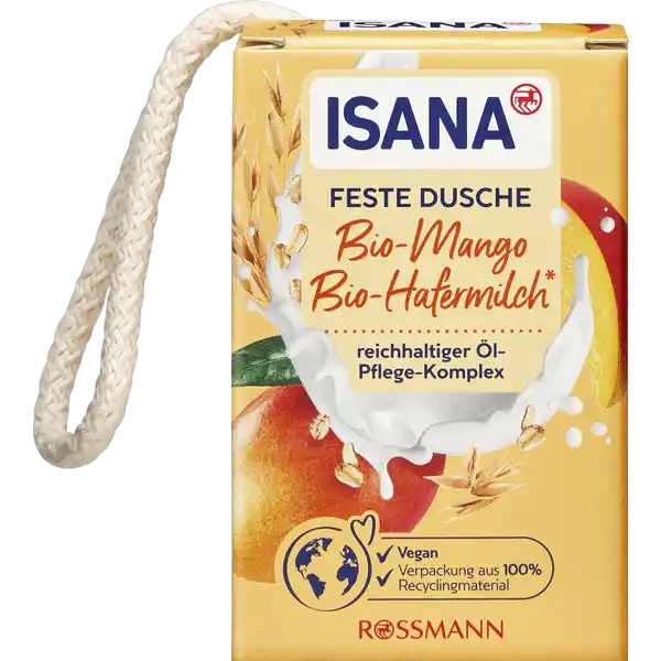 ISANA Feste Dusche Bio-Mango & Bio-Hafermilch: Цвет: https://www.rossmann.de/de/pflege-und-duft-isana-feste-dusche-bio-mango-und-bio-hafermilch/p/4305615940762
Produktbeschreibung und details Die ISANA FESTE DUSCHE BIOMANGO ampamp BIOHAFERMILCH reinigt besonders sanft und pflegt die Haut mit wertvollem Mandell und Mangobutter Die reichhaltige Pflegeformel hilft die natrliche Feuchtigkeitsbalance der Haut zu bewahren und schtzt sie so vor dem Austrocknen reichhaltiger lPflegeKomplex pHhautneutral   seifenfrei Hautvertrglichkeit dermatologisch besttigt Kontaktdaten Dirk Rossmann GmbH Isernhgener Strae  Burgwedel  wwwrossmannde UrsprungslandHerkunftsort sterreich Testurteile Qualittssiegel ampamp Verbandszeichen Anwendung und Gebrauch Mit Wasser in den Hnden aufschumen und sanft auf die Haut auftragen Anschlieend mit Wasser abwaschen Inhaltsstoffe Sodium Cocoyl Isethionate Hydrogenated Vegetable Oil Aqua Polyglyceryl Laurate Glycerin Parfum Hydrogenated Ethylhexyl Olivate Prunus Amygdalis Dulcis Oil Mangifera Indifera Seed Butter Panthenol Tetrasodium Glutamate Diacetate Avena Sativa Bran Hydrogenated Olive Oil Unsaponifiable Lactic Acid aus kontrolliertem biologischem Anbau Warnhinweise und wichtige Hinweise Warnhinweise Augenkontakt vermeiden