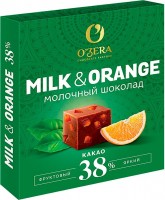 «O'Zera», шоколад молочный Milk & Orange, 90г: 
