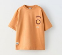Zara Футболка оверсайз 164рр: Крупный повтор принта на спинке
