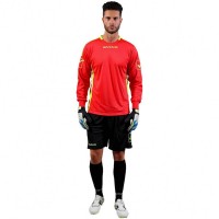 Givova Kit Hyguana Goalkeeper Kit 2-piece KITP009-5310: Цвет: Brand: Givova Material: 100% polyester Set consisting of Jersey and Shorts Brand logo over the center of the chest, both sleeves and the trouser legs Round neckline with elastic, ribbed insert Long-sleeved elastic, ribbed cuffs Padding on the sleeves and the sides of the trousers elastic waistband with internal drawstring Breathable mesh insert in the crotch area for optimal air circulation elastic material comfortable to wear NEW, with label &amp; original packaging
https://www.sportspar.com/givova-kit-hyguana-goalkeeper-kit-2-piece-kitp009-5310