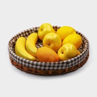 Корзинка для фруктов и хлеба Доляна «Домашний уют», d=30,5 см, цвет шоколадный: 