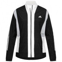 adidas Running Track Women Running Jacket GM1528: Цвет: https://www.sportspar.com/adidas-running-track-women-running-jacket-gm1528
Brand: adidas Material: 100%polyamide Use: 100% polyester (recycled) Brand logo printed on the left chest classic adidas stripes on the sleeves reflective details for more visibility in the dark stand-up collar full zip with chin guard long sleeve two side pockets with hidden zips adjustable hem with drawstring and stopper elastic cuffs an internal hanging loop regular fit pleasant wearing comfort NEW, with tags &amp; original packaging