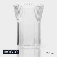 Стакан стеклянный Magistro «Грани», 320 мл, 8,5?11 см: Цвет: Этот стильный стеклянный стакан станет идеальным дополнением к вашему бару или кухне. Изготовленный из высококачественного стекла, он имеет уникальный дизайн с гранями, которые придают ему современный и привлекательный вид. Стакан “Грани” идеально подойдет для подачи различных напитков, таких как виски, коньяк, вино или коктейли. Он также может стать отличным подарком для любого любителя красивых и функциональных вещей.</p><b>Преимущества товара:</b><ol><li>Стильный современный дизайн с гранями.</p></li><li>Высококачественное прозрачное стекло.</p></li><li>Можно мыть в посудомоечной машине и хранить в холодильнике.</p></li><li>Отличное дополнение для бара, ресторана или домашней коллекции посуды.</p></li><li>Может стать прекрасным подарком для любителей красивых и функциональных вещей.</p></li></ol>
: Magistro
: Китай
