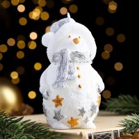 Свеча декоративная "Снеговичок", 6?5,5?11 см, белый: 