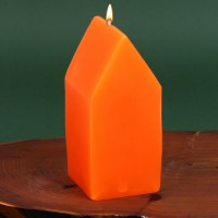 Свеча в форме домика, МИКС, без аромата, 6 х 6 х 12,5 см.: 