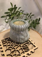 Подсвечник сувенирный цвет серебро, свеча в комплекте: 