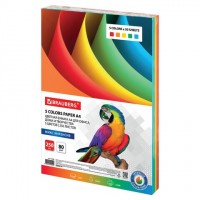 Бумага цветная BRAUBERG, А4, 80 г/м2, 250 л., (5 цветов х 50 л.), интенсив, для офисной техники, 112464: Цвет: Цветная бумага BRAUBERG предназначена для использования в офисе и дома. Идеально подойдет для офисной техники, оформления писем и приглашений, в качестве разделителей для архивации, а также для детского творчества (изготовления поделок и аппликаций).
: BRAUBERG
: Россия
3