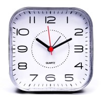 Часы - будильник настольные "Классика", дискретный ход, 10.5 х 10.5 см, АА: 