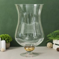 Ваза "Кантри голд" Амфора ваза большая 39х22,5 см 4,9 л прозрачная: 