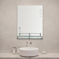 Зеркало в ванную комнату Ассоona, 60?45 см, A616, 1 полка: 