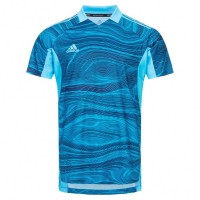 adidas Performance Condivo 21 Men Goalkeeper Jersey GT8426: Цвет: Brand: adidas Material: 100% polyester (recycled) Brand logo processed on the right chest classic adidas stripes on the shoulders AeroReady - Moisture is absorbed super-fast for a pleasantly dry and cool wearing comfort Primeblue - high-performance material that e.g. Partly made of Parley Ocean Plastic® Short sleeve ribbed V-neck breathable, elastic material Slightly longer back part for optimal freedom of movement Mesh inserts on the sides for optimal breathability side slits for more freedom of movement Allover pattern fit: Regular Fit pleasant wearing comfort NEW, with tags &amp; original packaging
https://www.sportspar.com/adidas-performance-condivo-21-men-goalkeeper-jersey-gt8426