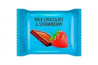 «OZera», молочный шоколад Milk & Strawberry с клубничными криспами (коробка 1,2кг): 