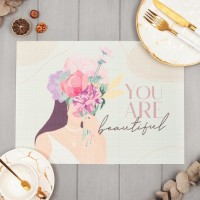 Салфетка на стол Доляна "You are beautiful" ПВХ 40*29см: 