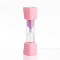 Песочные часы "Смайл" на 3 минуты, 9 х 2.3 см, розовые: 