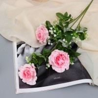 Цветы искусственные "Роза галант" 8х62 см, розовый: 