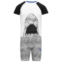 adidas Fun Baby / Kids Set CF7423: Цвет: Brand: adidas Material: 100% cotton Set consisting of T-shirt and Shorts Brand logo on the left sleeve and the left pant leg regular fit Crew neck, with side snaps for baby sizes short raglan sleeves straight cut Shark head graphic on front Shorts with All Over Print Elastic waistband with inner cord regular fit pleasant wearing comfort NEW, with tags &amp; original packaging
https://www.sportspar.com/adidas-fun-baby/kids-set-cf7423