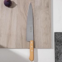 Нож кухонный Carbon поварской, лезвие 25 см, с деревянной ручкой: 