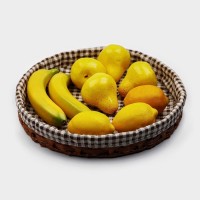 Корзинка для фруктов и хлеба Доляна «Домашний уют», d=35,5 см, цвет шоколадный: 