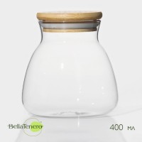 Банка стеклянная для сыпучих продуктов с бамбуковой крышкой BellaTenero «Бамбук», 400 мл, 9,5?9,5 см: Цвет: Банка для сыпучих продуктов BellaTenero «Бамбук» изготовлена из стекла. Крышка с силиконовым уплотнителем защитит продукты от влаги и посторонних запахов.</p>Ёмкость подойдёт для хранения круп, специй, макаронных изделий, сахара, муки и бобовых.</p>Благодаря лаконичному внешнему виду баночка впишется в любой интерьер и станет универсальным украшением кухни.</p>
: BellaTenero
: Китай
