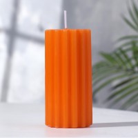 Свеча- цилиндр ароматическая "Рельеф. Апельсин", 5х10 см: 