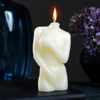 Фигурная свеча "Женское тело №2" молочная, 10см: 