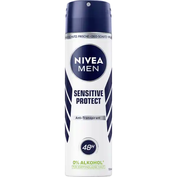 NIVEA MEN Sensitive Protect Deo Spray: Цвет: Produktbeschreibung und details NIVEA MEN Sensitive Protect Deo Spray schtzt empfindliche Haut  Stunden lang vor Achselnsse und Krpergeruch  Ohne Alkohol Reizungen Hautrtungen oder Brennen wird mit Hilfe des wertvollen Kamillenextrakts wirksam vorgebeugt Der angenehme Duft kombiniert mit der bewhrten sanften NIVEA Pflege fr empfindliche Haut entwickelt Hautvertrglichkeit klinisch besttigt Dose ohne Sprhkopf ist zu  recycelbar Kontaktdaten Beiersdorf AG Unnastrae   Hamburg wwwniveamencom     Anwendung und Gebrauch Das Deodorant am besten nach dem Duschen verwenden Vor Gebrauch gut schtteln Das Spray  cm von der Achselhhle entfernt halten und sprhen Lassen Sie das Produkt vollstndig trocknen bevor Sie sich anziehen Inhaltsstoffe Butane Isobutane Propane Cyclomethicone Aluminum Chlorohydrate Isopropyl Palmitate Parfum Chamomilla Recutita Flower Extract Bisabolol Persea Gratissima Oil Octyldodecanol Glycine Soja Oil Tocopherol Disteardimonium Hectorite Dimethicone Propylene Carbonate Dimethiconol BHT Linalool Geraniol Citronellol Warnhinweise und wichtige Hinweise Warnhinweise GEFAHR Extrem entzndbares Aerosol Behlter steht unter Druck Kann bei Erwrmung bersten Von Hitze heien Oberflchen Funken offenen Flammen und anderen Zndquellen fernhalten Nicht rauchen Nicht gegen offene Flamme oder andere Zndquelle sprhen Nicht durchstechen oder verbrennen auch nicht nach Gebrauch Benutzung nur entsprechend Verwendungszweck Vor Sonneneinstrahlung schtzen Nicht Temperaturen ber C aussetzen Darf nicht in die Hnde von Kindern gelangen Nur entleerte Dosen in die Wertstoffsammlung geben Lngeres Sprhen und direktes Einatmen vermeiden Nicht in die Augen sprhen Nicht auf gereizter oder geschdigter Haut anwenden
https://www.rossmann.de/de/pflege-und-duft-nivea-men-sensitive-protect-deo-spray/p/4005900843883