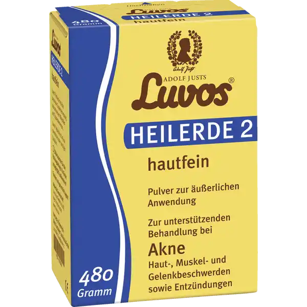 Luvos Heilerde 2 hautfein Pulver: Цвет: https://www.rossmann.de/de/gesundheit-luvos-heilerde-2-hautfein-pulver/p/4005120202019
Produktbeschreibung und details EINSATZGEBIET Das Naturheilmittel LuvosHeilerde  hautfein zeigt eine natrliche und effektive Wirkung bei Akne Auerdem bessert es Haut Muskel und Gelenkbeschwerden sowie Entzndungen wie Sonnenbrand und Insektenstiche Sportverletzungen wie Prellungen Quetschungen und Verstauchungen lassen sich ebenfalls natrlich lindern WIRKPRINZIP LuvosHeilerde hat eine optimale mineralische Struktur Sie wirkt rein physikalisch ber ihre groe Oberflche und die bei der Trocknung entstehende Saugwirkung von innen nach auen Fett Talg Wundsekrete und andere Flssigkeiten sowie darin gelste und ungelste Stoffe und Bakterien werden gebunden Hierauf beruht die intensive Wirkung von LuvosHeilerde auf die Haut BEI AKNE Als Gesichtsmaske angewandt reinigt LuvosHeilerde die Haut bei Akne Pickeln und unreiner Haut mit sichtbarer Tiefenwirkung Sie bindet berschssigen Hauttalg und befreit von Unreinheiten und Schadstoffen Beim Trocknen entsteht eine Saugwirkung So wird die Haut sanft und grndlich gereinigt Fr einen zustzlichen Peelingeffekt wird die Maske sanft abgerubbelt STUDIE Eine Studie Dr med Dr B Uehleke et al Kompendium Dermatologie   Jahrgang Nr  der Berliner Charit zeigte dass Papeln Zysten Pickel und Mitesser nach einer wchigen Behandlung mit LuvosHeilerde deutlich abnahmen   der Teilnehmer bewerteten Empfindung Hautgefhl und Wirksamkeit der HeilerdeMaske als gut oder sehr gut ENTZNDUNGEN Eine Paste aus LuvosHeilerde lindert natrlich Verbrennungen Sonnenbrand Insektenstiche oberflchliche Venenentzndungen z B Krampfadern und Entzndungen der Lymphgefe MUSKELN UND GELENKE Bei Beschwerden an Muskeln und Gelenken wie Arthritis oder Sport und Alltagsverletzungen wie Prellungen oder Quetschungen hilft eine Auflage aus HeilerdePaste natrlich Sie lindert den Schmerz lsst Schwellungen zurckgehen und hemmt die Entzndung NATURHEILMITTEL Die natrliche LuvosHeilerde wird in Deutschland aus eiszeitlichem Lss hergestellt der eine ideale Mischung aus Mineralien und Spurenelementen aufweist In einem speziellen Verfahren wird der LuvosLss schonend aufbereitet Damit erhlt die LuvosHeilerde ihre idealen Eigenschaften fr die therapeutische Anwendung Entsprechend der gewnschten Wirkung haben die LuvosHeilerde Produkte anwendungsspezifische Feinheitsgrade LuvosHeilerde ist frei von Zusatzstoffen und auch fr Veganer geeignet Tiefenwirkung bei Akne Haut Muskel und Gelenkbeschwerden Entzndungen Heilerde als Maske reinigt Poren peelt sanft verfeinert das Hautbild naturreine Heilerde verbessert Duchblutung Stoffwechel und Wundheilung Kontaktdaten HeilerdeGesellschaft Luvos Just GmbH ampamp Co KG  Friedrichsdorf Anwendung und Gebrauch Die Heilerde wird trocken oder feucht als Gesichtsmaske Peeling Umschlag Verband oder Packung sowie in Splungen und Bdern eingesetzt  abhngig vom jeweiligen Gesundheitsproblem Gebrauch Aufbewahrung und Verwendung Aufbewahrungs und Verwendungsbedingungen Medizinprodukt fr Kinder unzugnglich aufbewahren Beachten sie die Gebrauchsanweisung Inhaltsstoffe Heilerde