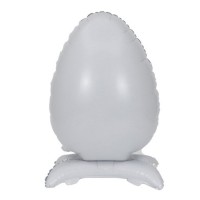 Шар фольгированный 30" «Яйцо пасхальное», на подставке, белый: 