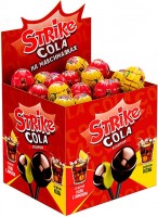 «Strike», карамель на палочке «Cola на максималках», 11,3г (упаковка 50шт.): 