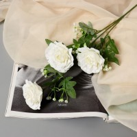 Цветы искусственные "Роза галант" 8х62 см, белый: 