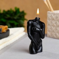 Фигурная свеча "Женское тело №2" черная, 10см: 