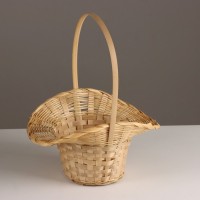 Корзина плетеная "Шляпа", D15x14/10xH33см, натуральный, бамбук: 